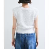 【WEB限定サイズ:MT/着丈が選べる】【洗える】フェザーヤーンニットベスト | VIS | 詳細画像32