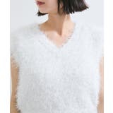 【WEB限定サイズ:MT/着丈が選べる】【洗える】フェザーヤーンニットベスト | VIS | 詳細画像33