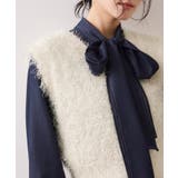 【WEB限定サイズ:MT/着丈が選べる】【洗える】フェザーヤーンニットベスト | VIS | 詳細画像5