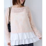 フラワーモチーフフェザーシアーニット | VIS | 詳細画像1