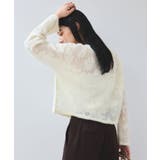 フラワーモチーフフェザーシアーニット | VIS | 詳細画像10