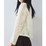 フラワーモチーフフェザーシアーニット | VIS | 詳細画像11