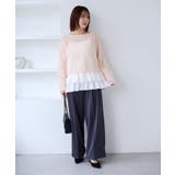 フラワーモチーフフェザーシアーニット | VIS | 詳細画像12