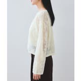 フラワーモチーフフェザーシアーニット | VIS | 詳細画像27