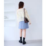 フラワーモチーフフェザーシアーニット | VIS | 詳細画像3