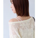 フラワーモチーフフェザーシアーニット | VIS | 詳細画像6