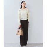 フラワーモチーフフェザーシアーニット | VIS | 詳細画像8