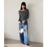 【美得】オフショルダーモチモチリブニット/好評につき再入荷 | VIS  | 詳細画像4 