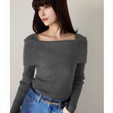 【美得】オフショルダーモチモチリブニット/好評につき再入荷 | VIS  | 詳細画像5 