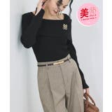 ブラック(01) | 【美得】オフショルダーモチモチリブニット/好評につき再入荷 | VIS 