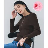ブラウン(20) | 【美得】オフショルダーモチモチリブニット/好評につき再入荷 | VIS 