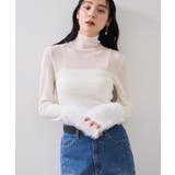 フェザー切り替えスリーブシアータートルニット | VIS | 詳細画像11