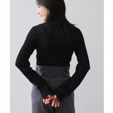 フェザー切り替えスリーブシアータートルニット | VIS | 詳細画像15