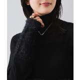 フェザー切り替えスリーブシアータートルニット | VIS | 詳細画像16