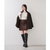 フェザー切り替えスリーブシアータートルニット | VIS | 詳細画像2