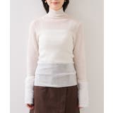 フェザー切り替えスリーブシアータートルニット | VIS | 詳細画像21