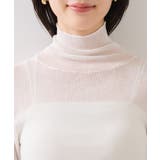 フェザー切り替えスリーブシアータートルニット | VIS | 詳細画像24