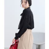 シアーボウタイリボン付きフェザーニットプルオーバー/2WAY・イージーケア | VIS  | 詳細画像11 