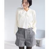 シアーボウタイリボン付きフェザーニットプルオーバー/2WAY・イージーケア | VIS  | 詳細画像6 