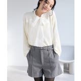 シアーボウタイリボン付きフェザーニットプルオーバー/2WAY・イージーケア | VIS  | 詳細画像7 