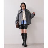 シャツレイヤード風メタルボタンカーディガン | VIS | 詳細画像11