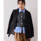 シャツレイヤード風メタルボタンカーディガン | VIS | 詳細画像20