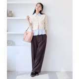 シャツレイヤード風メタルボタンカーディガン | VIS | 詳細画像25