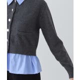 シャツレイヤード風メタルボタンカーディガン | VIS | 詳細画像37