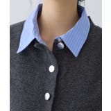 シャツレイヤード風メタルボタンカーディガン | VIS | 詳細画像40