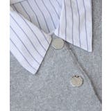 シャツレイヤード風メタルボタンカーディガン | VIS | 詳細画像44