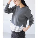 ペプラムオーガンジードッキングニットプルオーバー | VIS  | 詳細画像1 