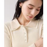 ダブルカラーポロニットトップス | VIS  | 詳細画像20 