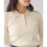 ダブルカラーポロニットトップス | VIS  | 詳細画像35 