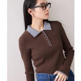 ダブルカラーポロニットトップス | VIS  | 詳細画像4 