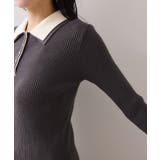 ダブルカラーポロニットトップス | VIS  | 詳細画像40 