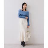 フェザーヤーンオフショルもちもちリブニット/イージーケア | VIS  | 詳細画像15 