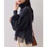 ラメフェザー裾レースハイネックニット | VIS  | 詳細画像10 