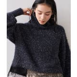 ラメフェザー裾レースハイネックニット | VIS  | 詳細画像11 