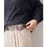 ラメフェザー裾レースハイネックニット | VIS  | 詳細画像14 