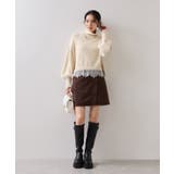 ラメフェザー裾レースハイネックニット | VIS  | 詳細画像15 