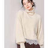 ラメフェザー裾レースハイネックニット | VIS  | 詳細画像16 