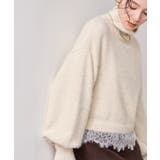 ラメフェザー裾レースハイネックニット | VIS  | 詳細画像19 