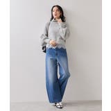 ラメフェザー裾レースハイネックニット | VIS  | 詳細画像2 