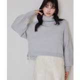 ラメフェザー裾レースハイネックニット | VIS  | 詳細画像23 