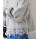 ラメフェザー裾レースハイネックニット | VIS  | 詳細画像6 