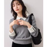 ビジュー付きシャギーカラーニットトップス | VIS  | 詳細画像11 