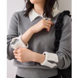 ビジュー付きシャギーカラーニットトップス | VIS  | 詳細画像13 