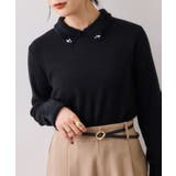 ビジュー付きシャギーカラーニットトップス | VIS  | 詳細画像15 