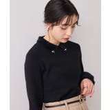 ビジュー付きシャギーカラーニットトップス | VIS  | 詳細画像16 