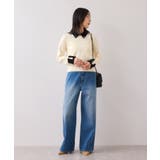 ビジュー付きシャギーカラーニットトップス | VIS  | 詳細画像2 